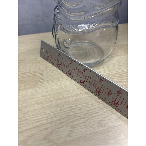 Libbey Snowman Glass Candy/Sugar/Flour Jar Lidded Holiday Christmas Container - Picture 4 of 7